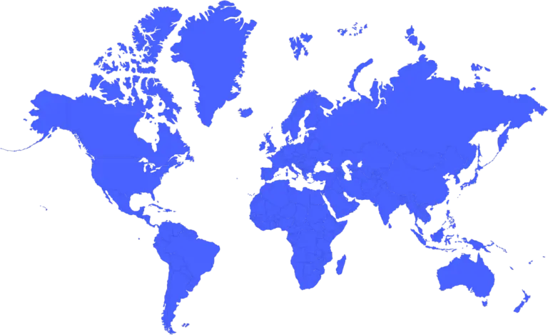 World Map Image of Web Design Company Locations